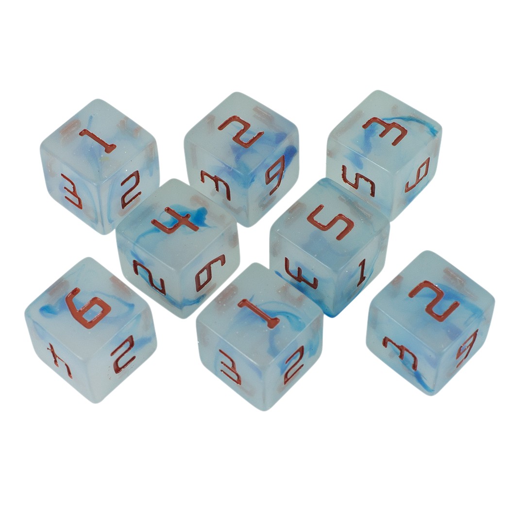 Starfarer 'Cyborg' Grey/Blue 8D6 dice