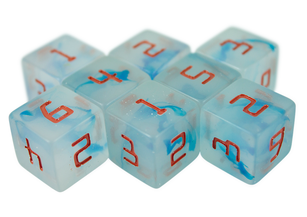 Starfarer 'Cyborg' Grey/Blue 8D6 dice