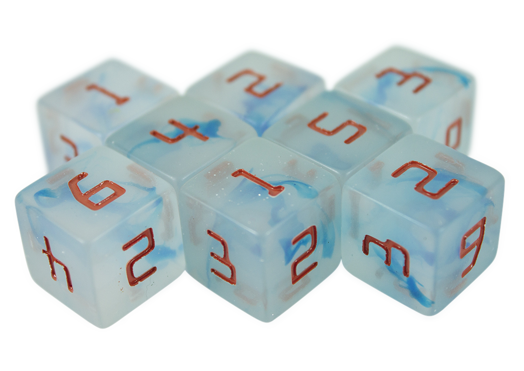 Starfarer 'Cyborg' Grey/Blue 8D6 dice
