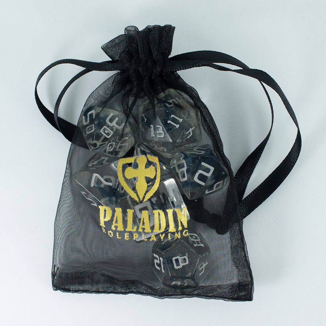 Starfarer 'Polaris' Clear / Blue Sci-Fi RPG dice