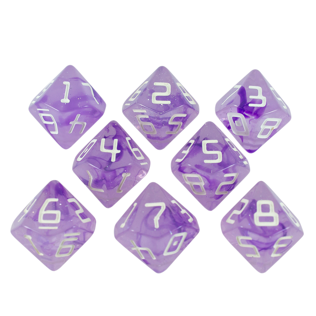 Starfarer 'Sirius' Purple 8D10 dice