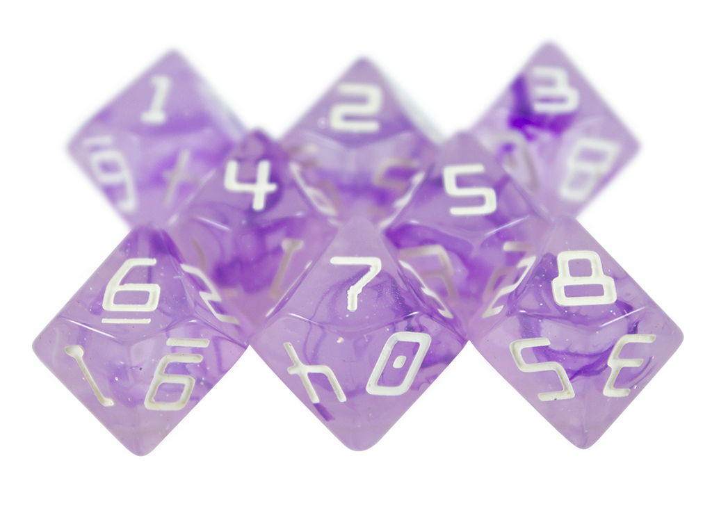 Starfarer 'Sirius' Purple 8D10 dice