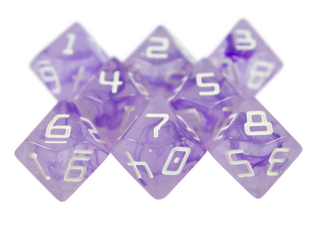 Starfarer 'Sirius' Purple 8D10 dice