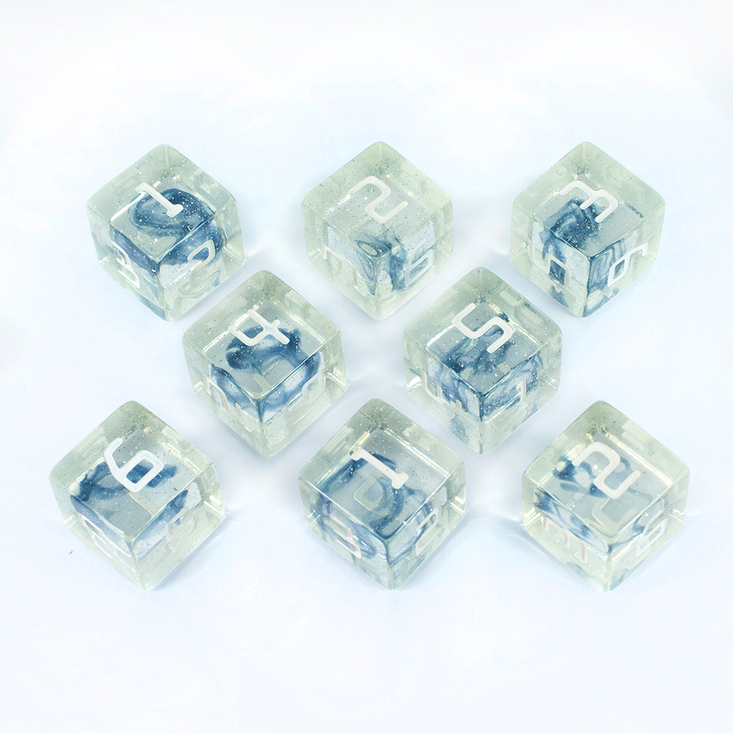 Starfarer 'Polaris' Clear / Blue 8D6 dice