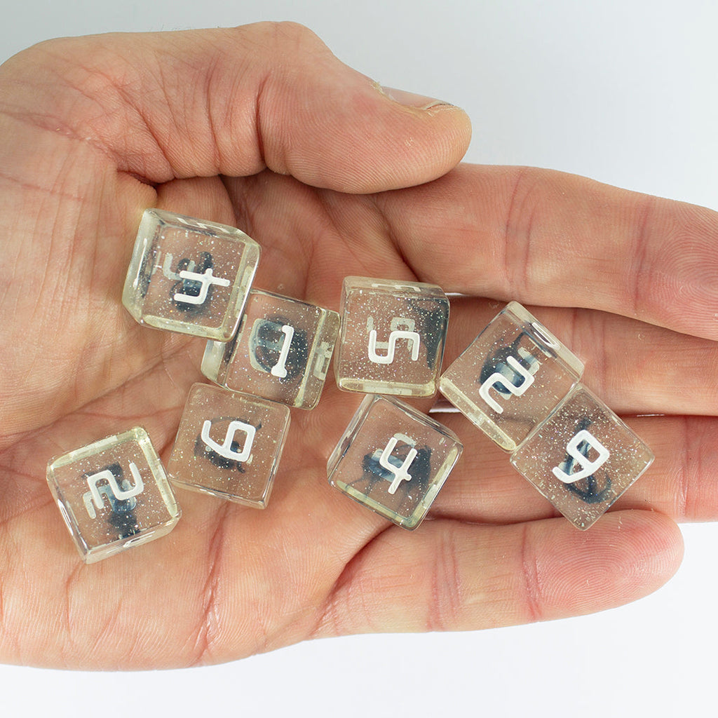 Starfarer 'Polaris' Clear / Blue 8D6 dice