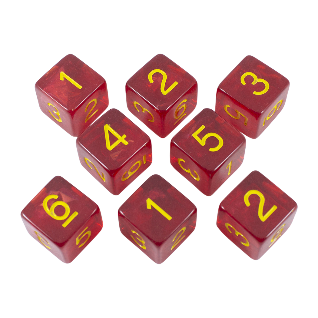 Red Holofoil D6 Dice Set