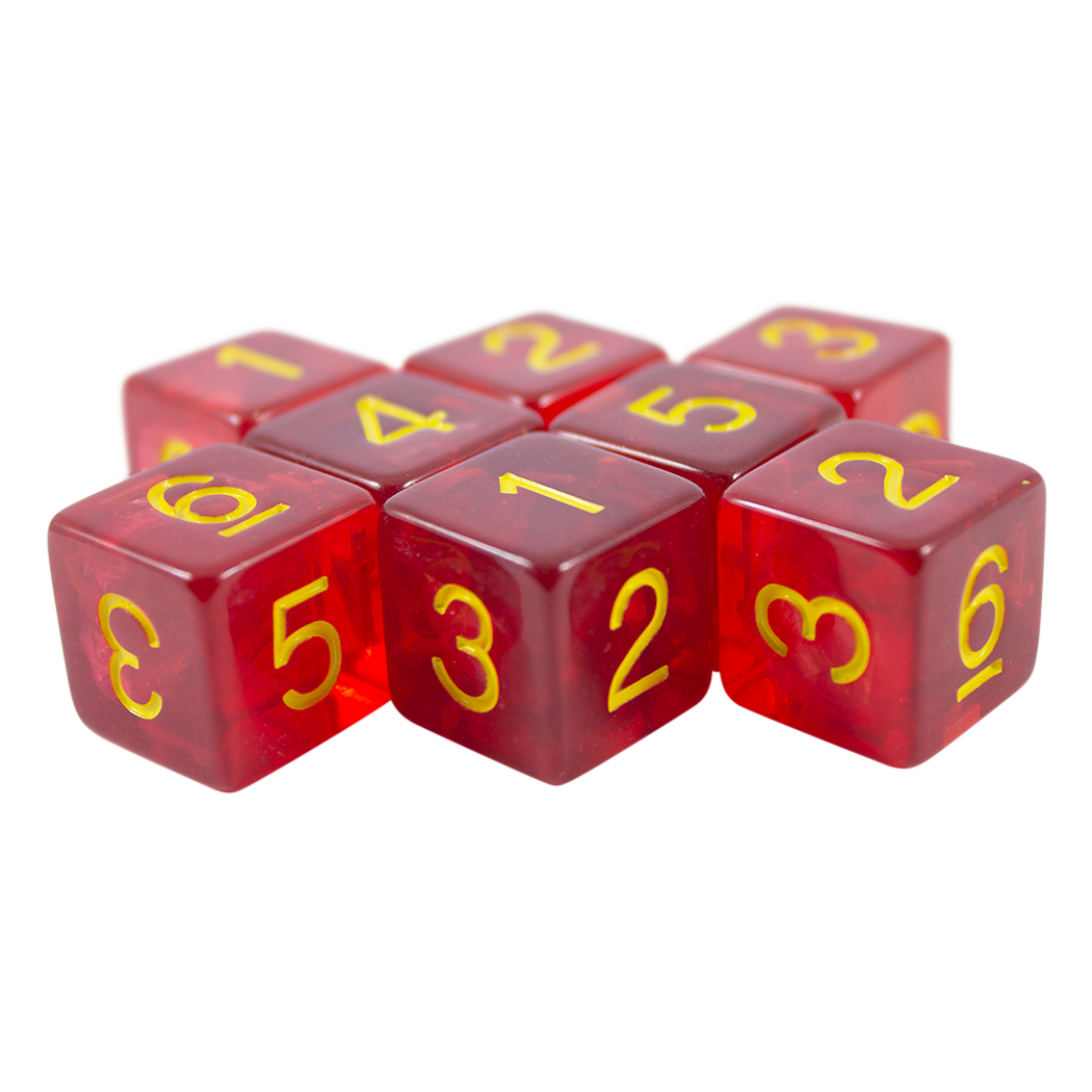 Red Holofoil D6 Dice Set