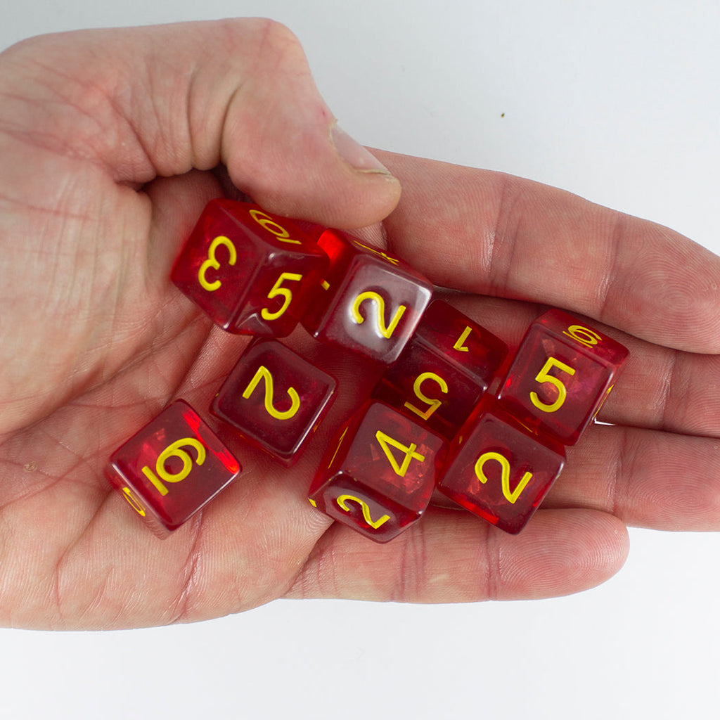 Red Holofoil D6 Dice Set