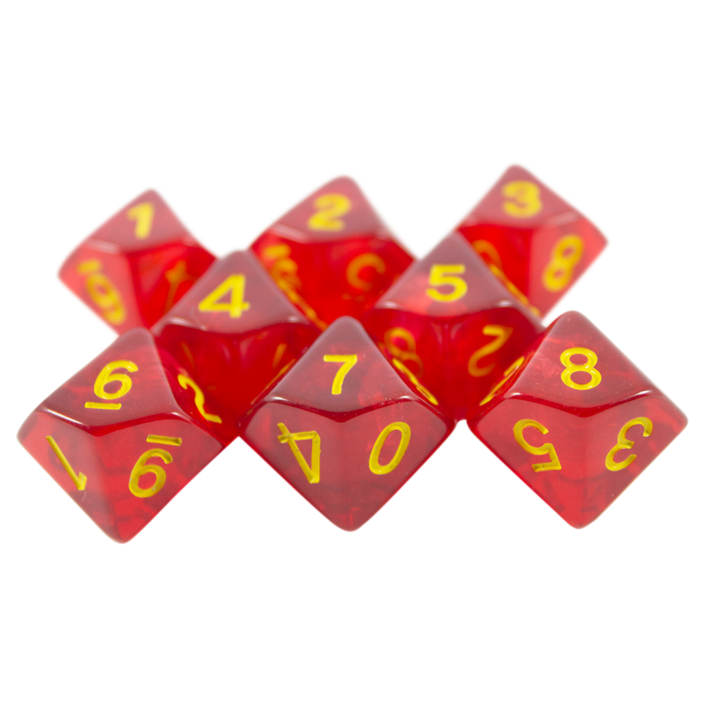 Red Holofoil D10 Dice Set