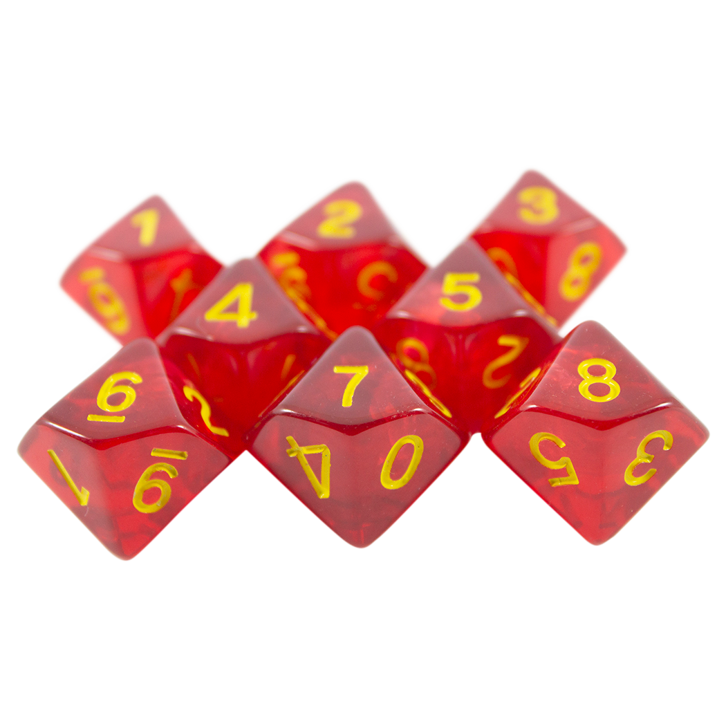 Red Holofoil D10 Dice Set