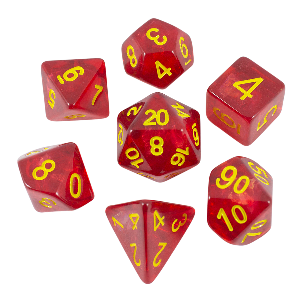 Red Holofoil RPG Dice Set
