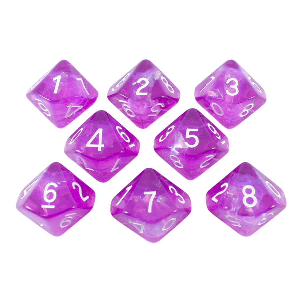 Purple Holofoil D10 Dice Set