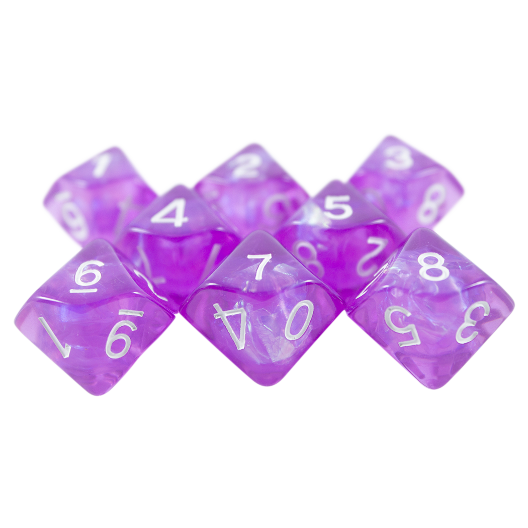 Purple Holofoil D10 Dice Set