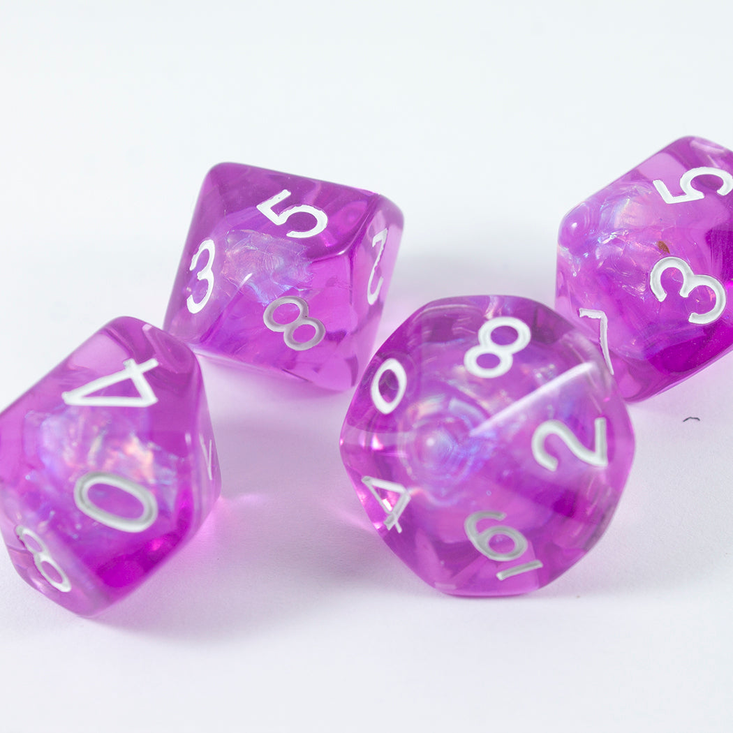 Purple Holofoil D10 Dice Set