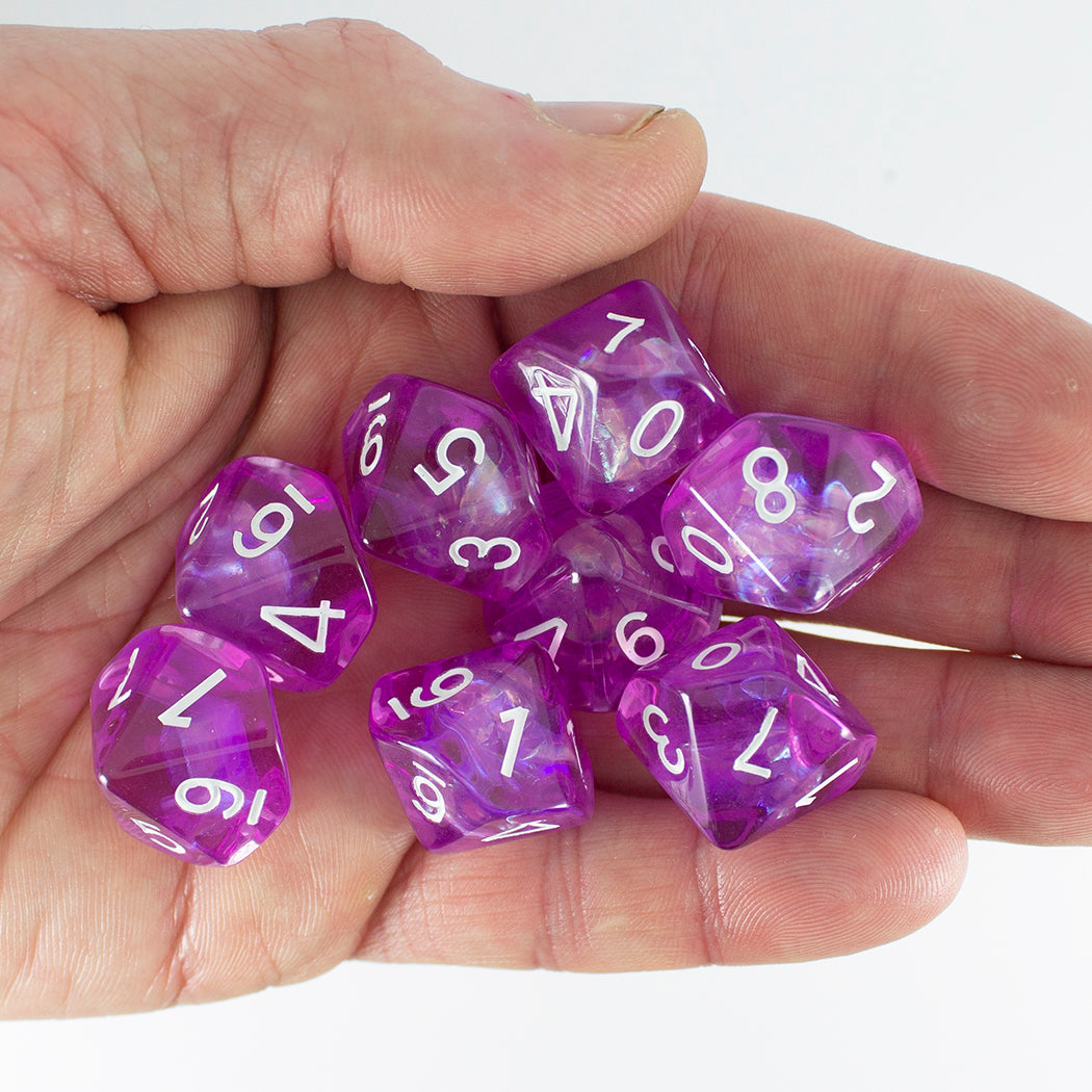 Purple Holofoil D10 Dice Set