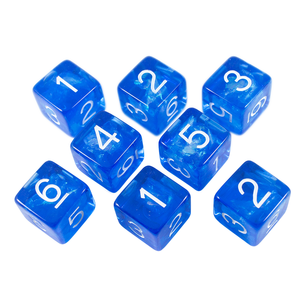 Blue Holofoil D6 Dice Set