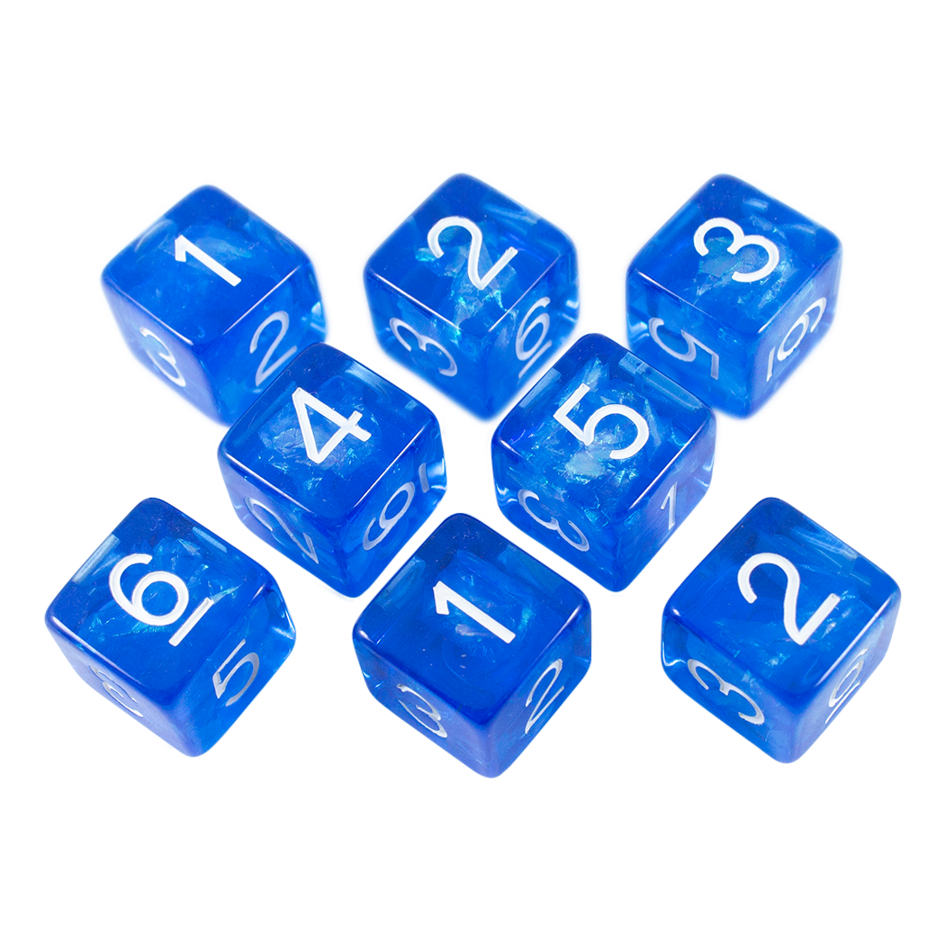 Blue Holofoil D6 Dice Set