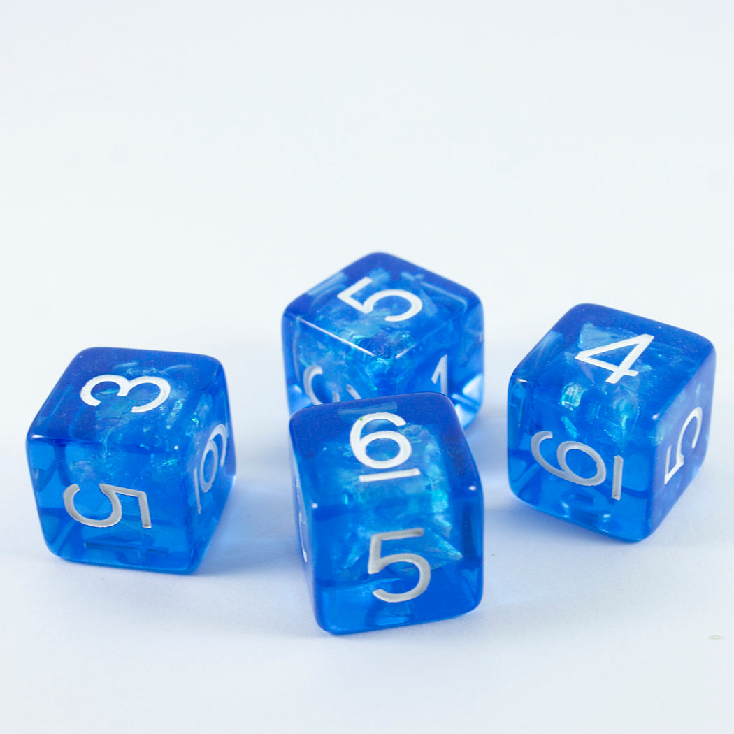 Blue Holofoil D6 Dice Set