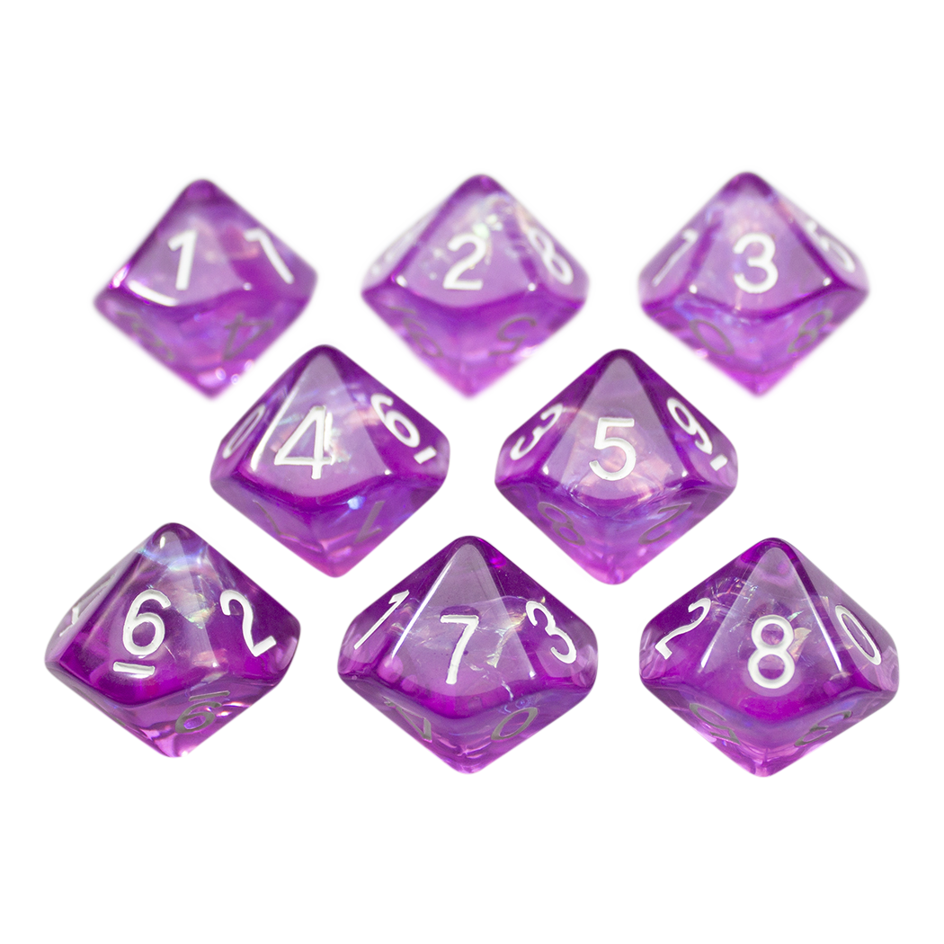 Purple Holofoil D10 Dice Set