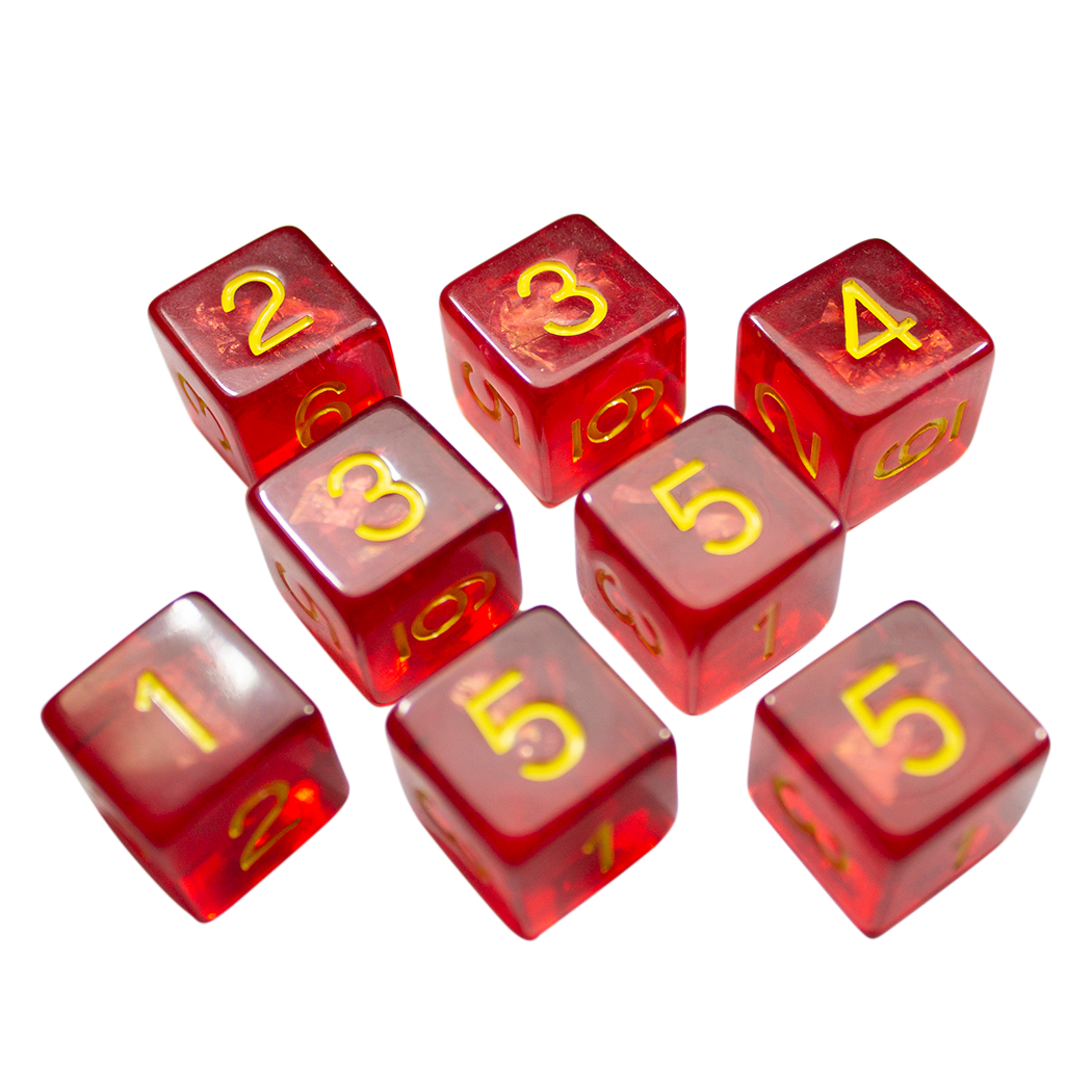 Red Holofoil D6 Dice Set