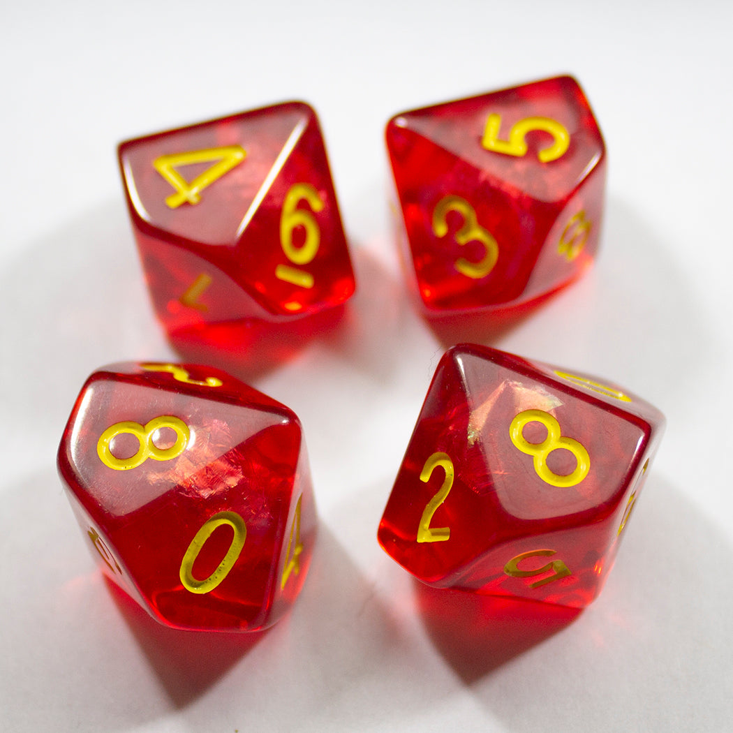 Red Holofoil D10 Dice Set