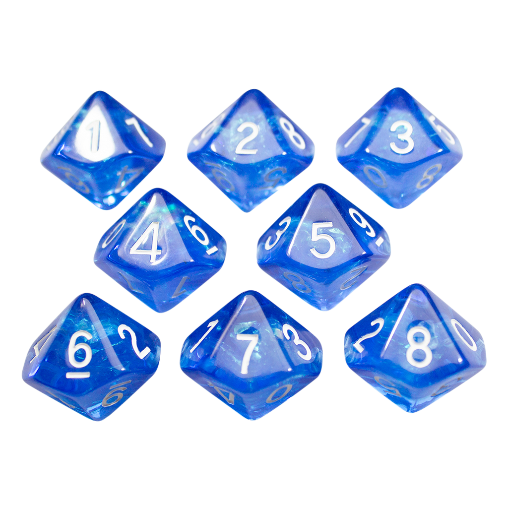 Blue Holofoil D10 Dice Set