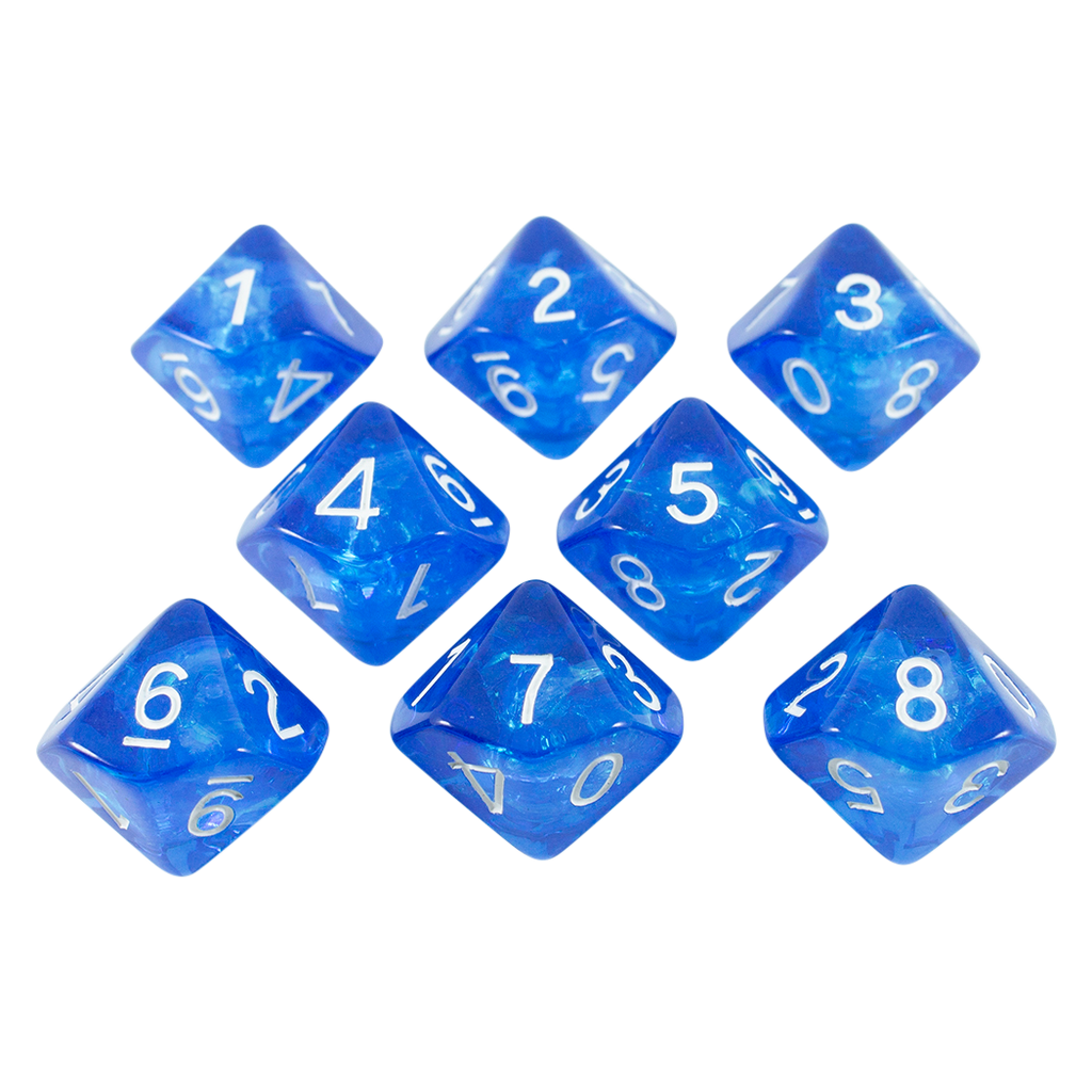 Blue Holofoil D10 Dice Set