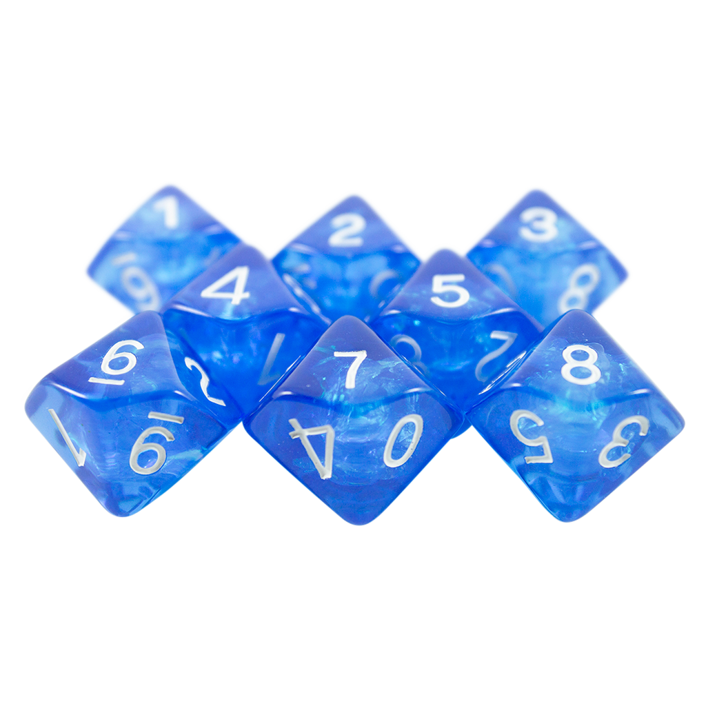 Blue Holofoil D10 Dice Set
