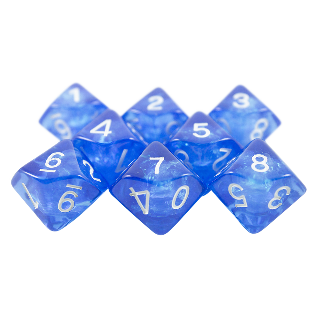 Blue Holofoil D10 Dice Set