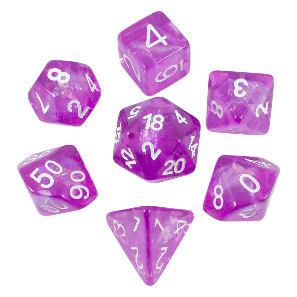 Purple Holofoil RPG Dice Set