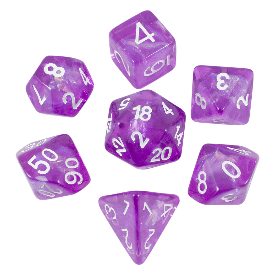 Purple Holofoil RPG Dice Set