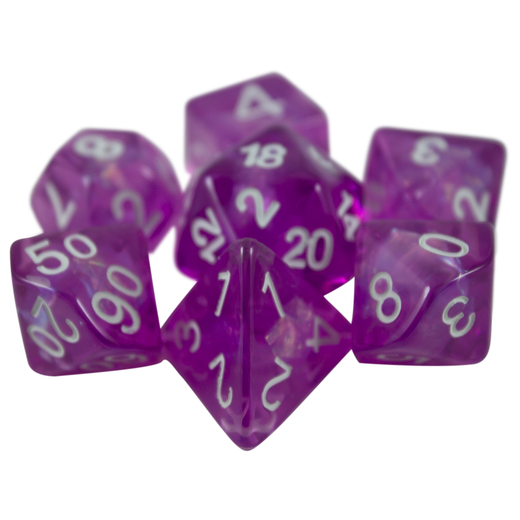 Purple Holofoil RPG Dice Set