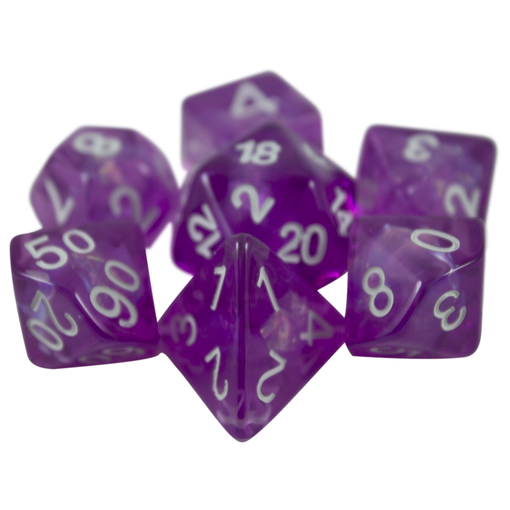 Purple Holofoil RPG Dice Set