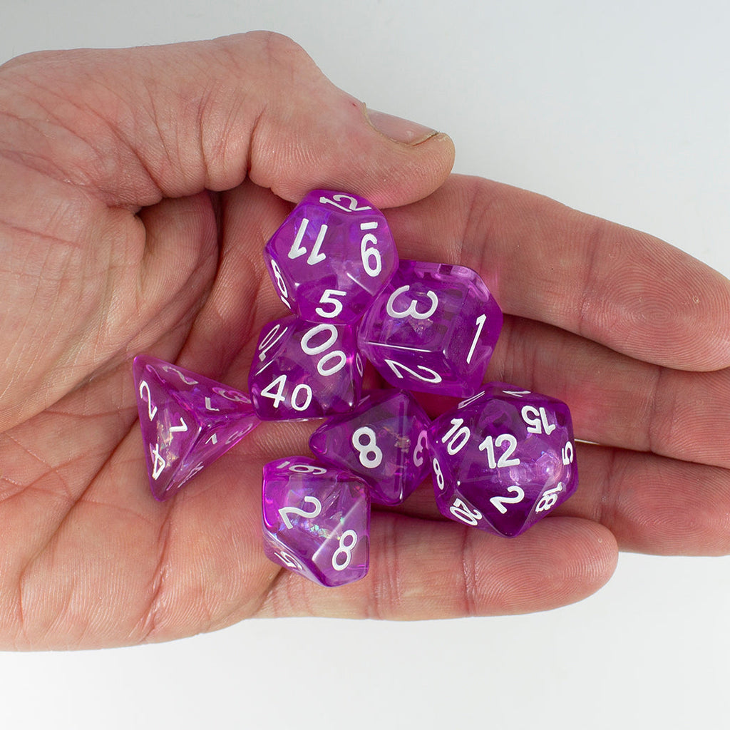 Purple Holofoil RPG Dice Set