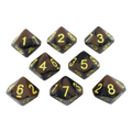 'Werewolf' Black and Brown 8 D10 Dice Set