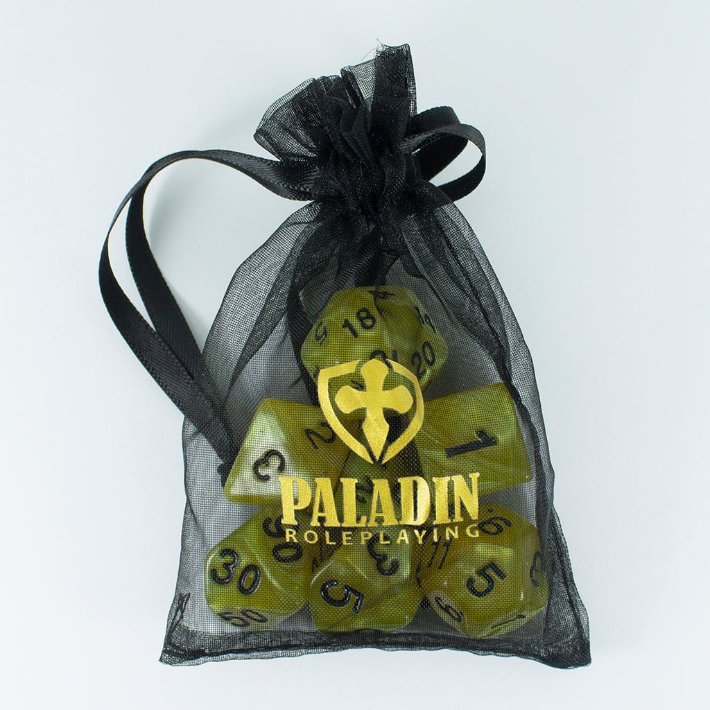 Yellow Pearl Dice - 8 D10 Set - 'Lemon'