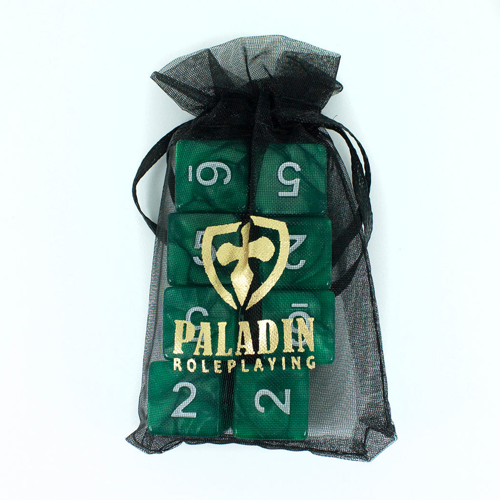 Green Pearl Dice - 8D6 Set - 'Emerald'