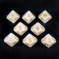 White Pearl Dice - 8 D10 Set