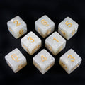 White Pearl Dice - 8D6 Set