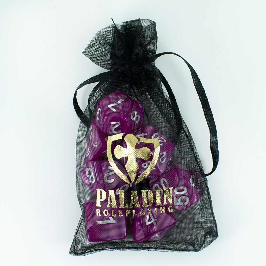 Magenta Pearl RPG Dice - Full Polyhedral Set