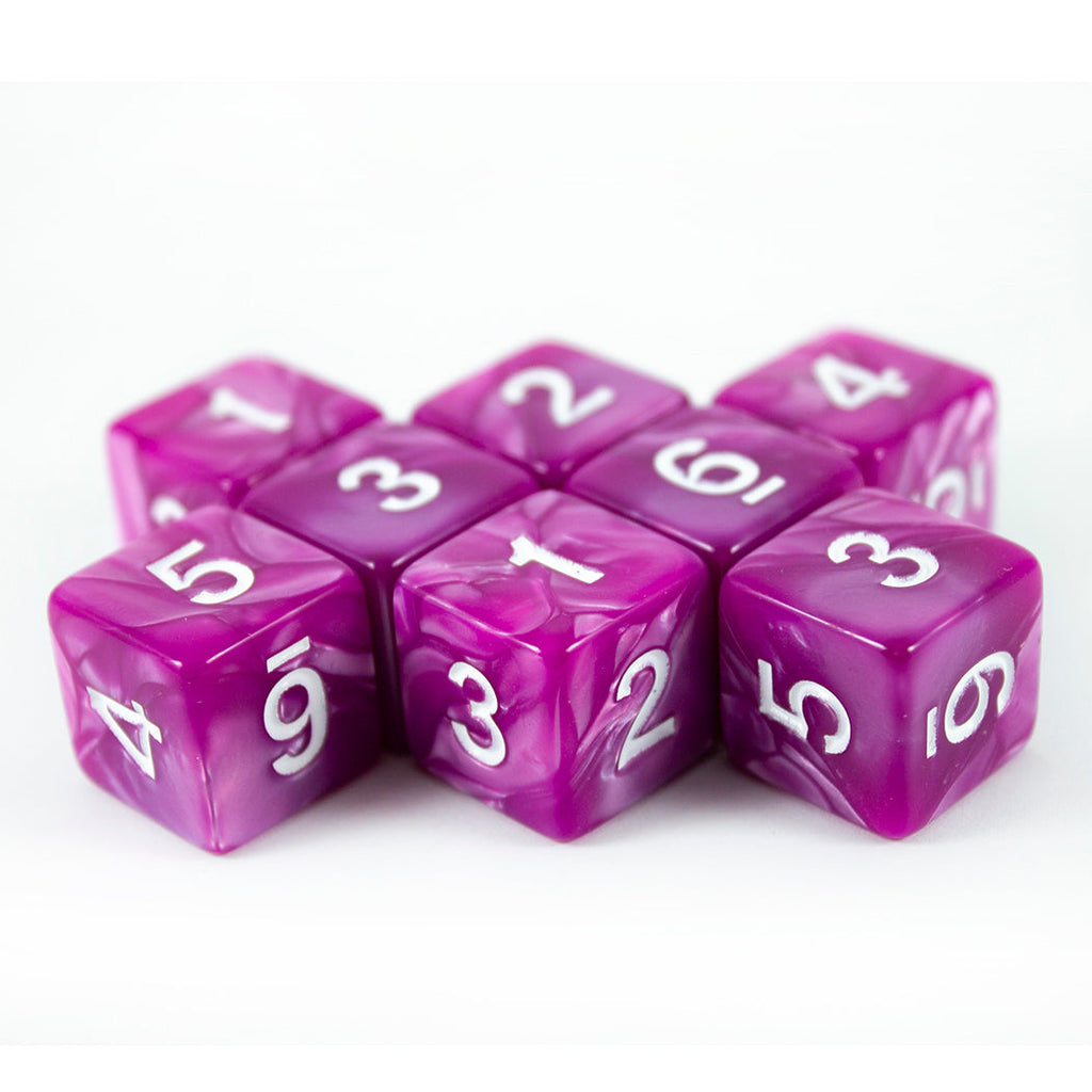 Magenta Pearl Dice - 8D6 Set