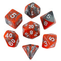 'Magma' Orange and Grey RPG Dice