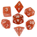 Red Glitter RPG Dice - Full Polyhedral Set
