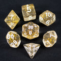 Gold Glitter RPG Dice - Full Polyhedral Set