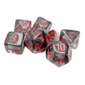 Chessex - Translucent Polyhedral 7 Dice Set - Smoke & Red-0